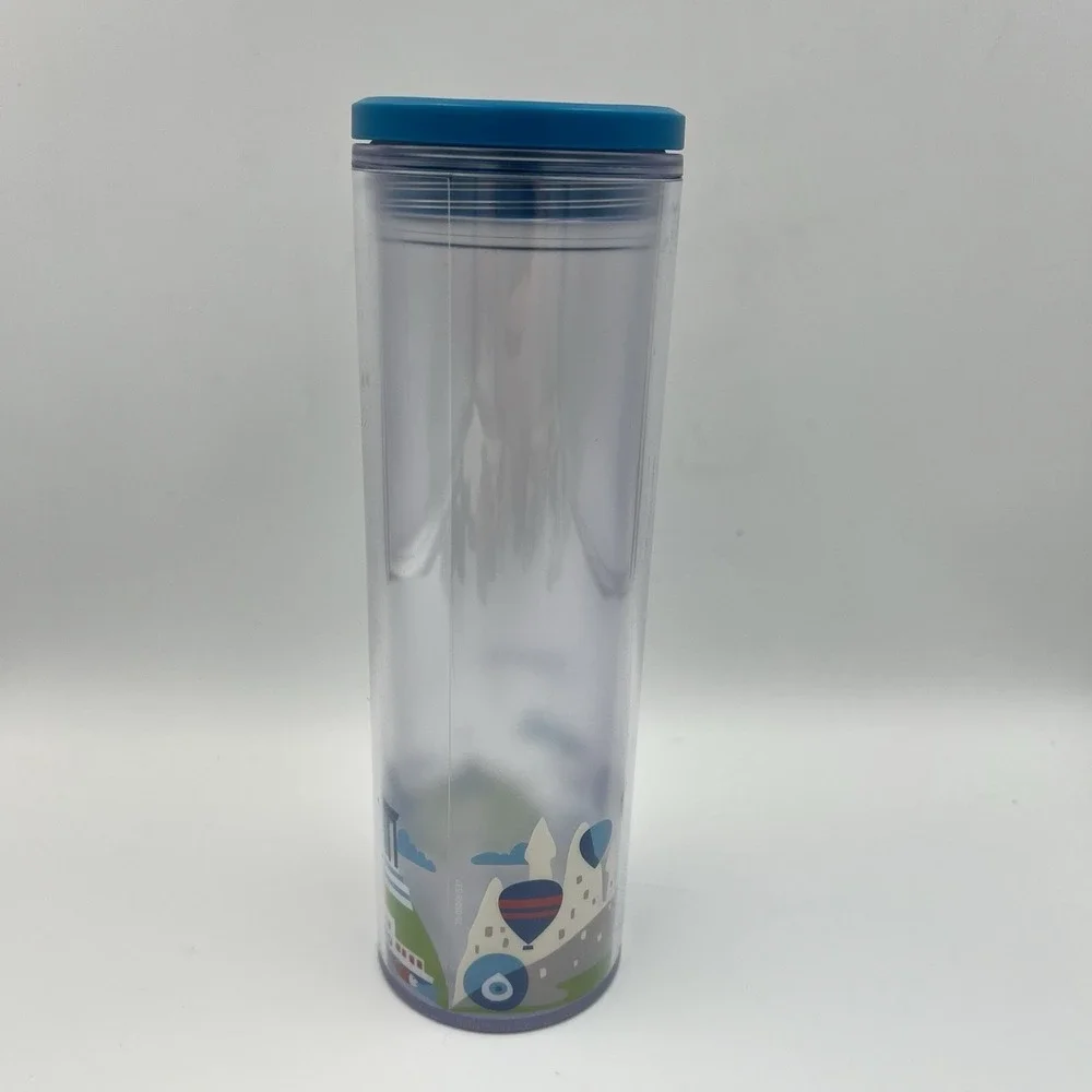 16oz Starbucks Turkey Turkiye  Tumbler City Series Blue‎ Plastic 473ml Türkiye